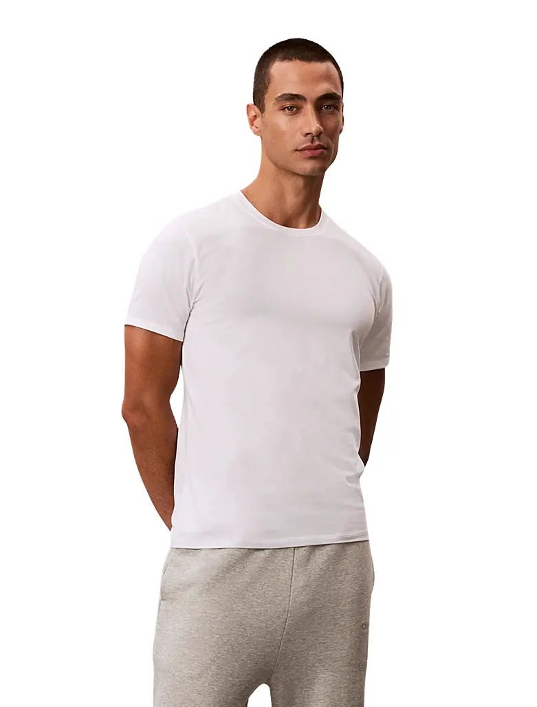 Calvin KleinT-Shirts 3 - pack3 - Pack Micro Stretch Crew - Neck T-Shirts, WhiteBoxers & Briefs