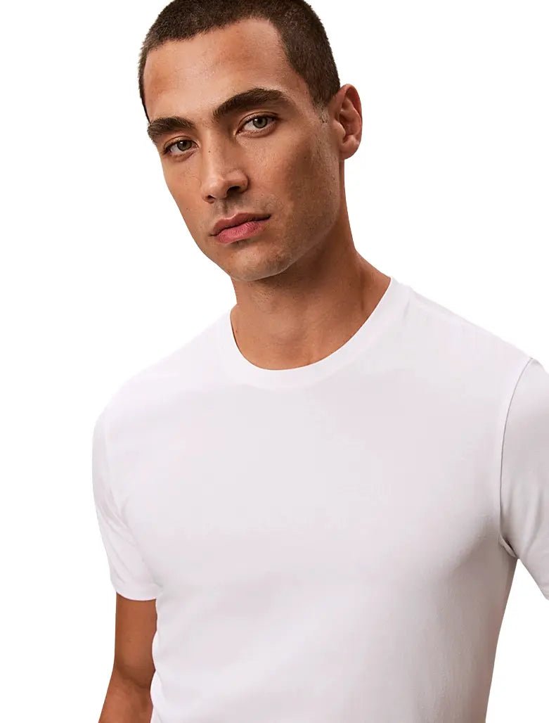 Calvin KleinT-Shirts 3 - pack3 - Pack Micro Stretch Crew - Neck T-Shirts, WhiteBoxers & Briefs