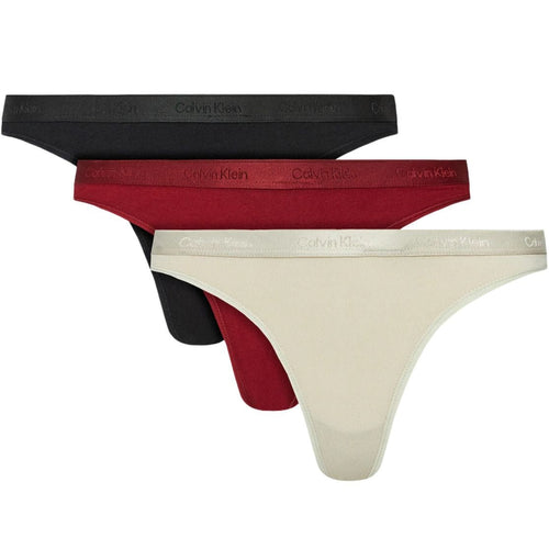 Calvin KleinThongs 3 - pack3 - Pack Shiny Logo Thongs, Black/Cocoon/SyrahBoxers - and - Briefs.net