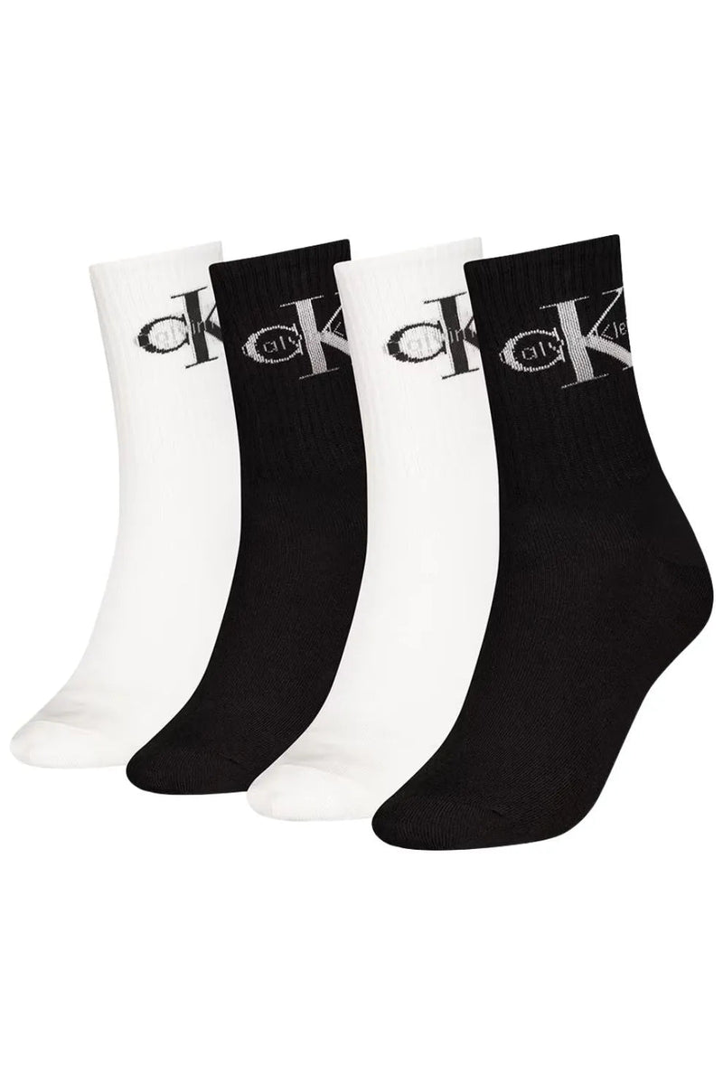 Calvin KleinSocks 4 - pack4 - Pack CK Jeans Logo Women's Sports Socks Gift Tin, Black/WhiteBoxers & Briefs