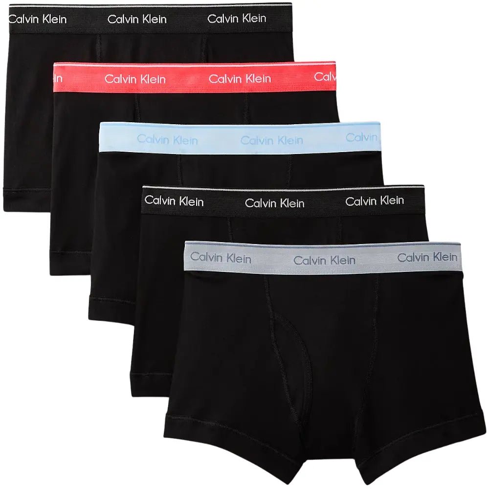 Calvin KleinTrunks 5 - pack5 - Pack Cotton Classics Boxer Trunks, Black w/ red/blue/greyBoxers & Briefs