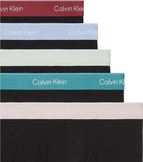 Calvin KleinTrunks 5 - pack5 - Pack Icon Cotton Stretch Low - Rise Boxer Trunks, Black w/ turf/berry/frozen/fallBoxers & Briefs