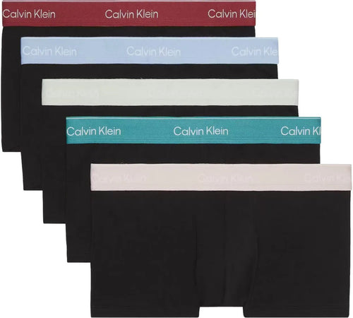 Calvin KleinTrunks 5 - pack5 - Pack Icon Cotton Stretch Low - Rise Boxer Trunks, Black w/ turf/berry/frozen/fallBoxers & Briefs