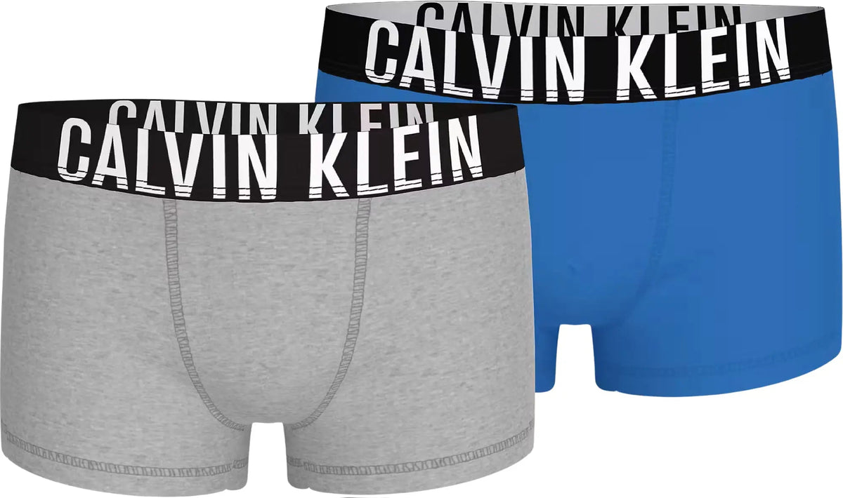 Calvin KleinTrunks 2 - packBoys 2 - Pack Intense Power Boxer Trunks, Blue/GreyBoxers & Briefs
