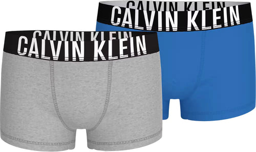 Calvin KleinTrunks 2 - packBoys 2 - Pack Intense Power Boxer Trunks, Blue/GreyBoxers & Briefs
