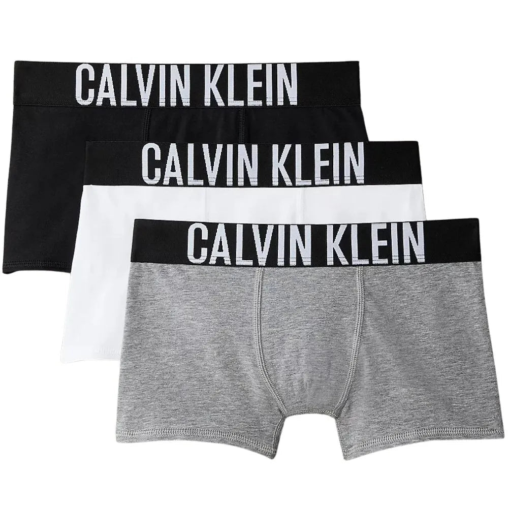Calvin KleinTrunks 3 - packBoys 3 - Pack Intense Power Boxer Trunks, Black/White/GreyBoxers & Briefs
