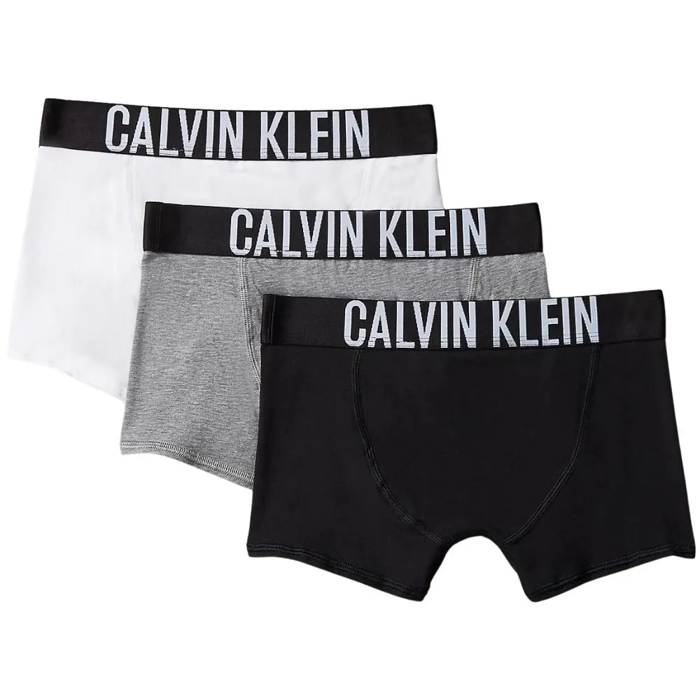 Calvin KleinTrunks 3 - packBoys 3 - Pack Intense Power Boxer Trunks, Black/White/GreyBoxers & Briefs