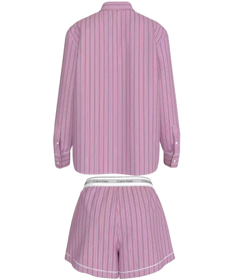 Calvin KleinPyjama SetCotton Poplin Heritage Stripe Pyjama Set, Pink EssenceBoxers & Briefs