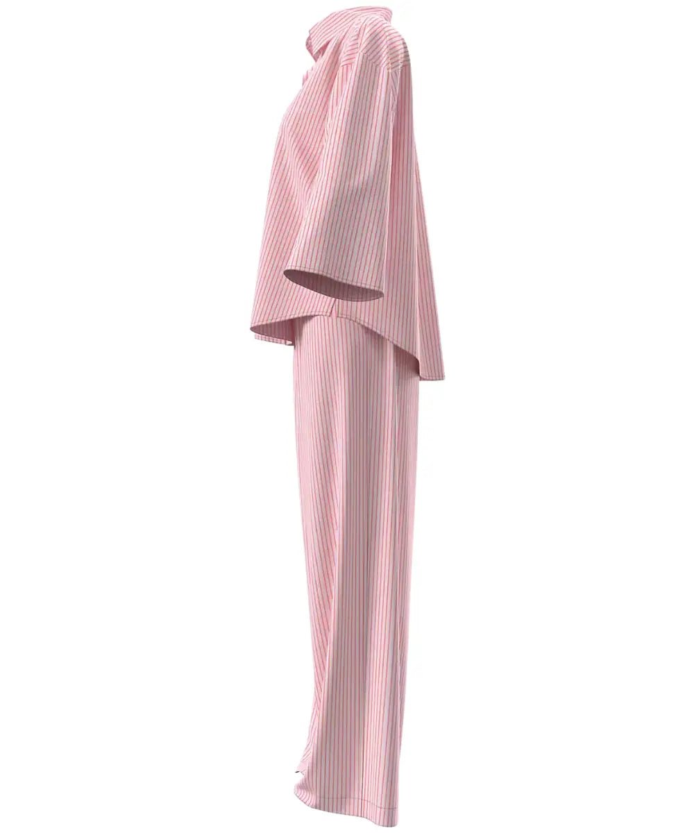 Calvin KleinPyjama SetCotton Poplin Sera Stripe Pyjama Set, Cradle PinkBoxers & Briefs