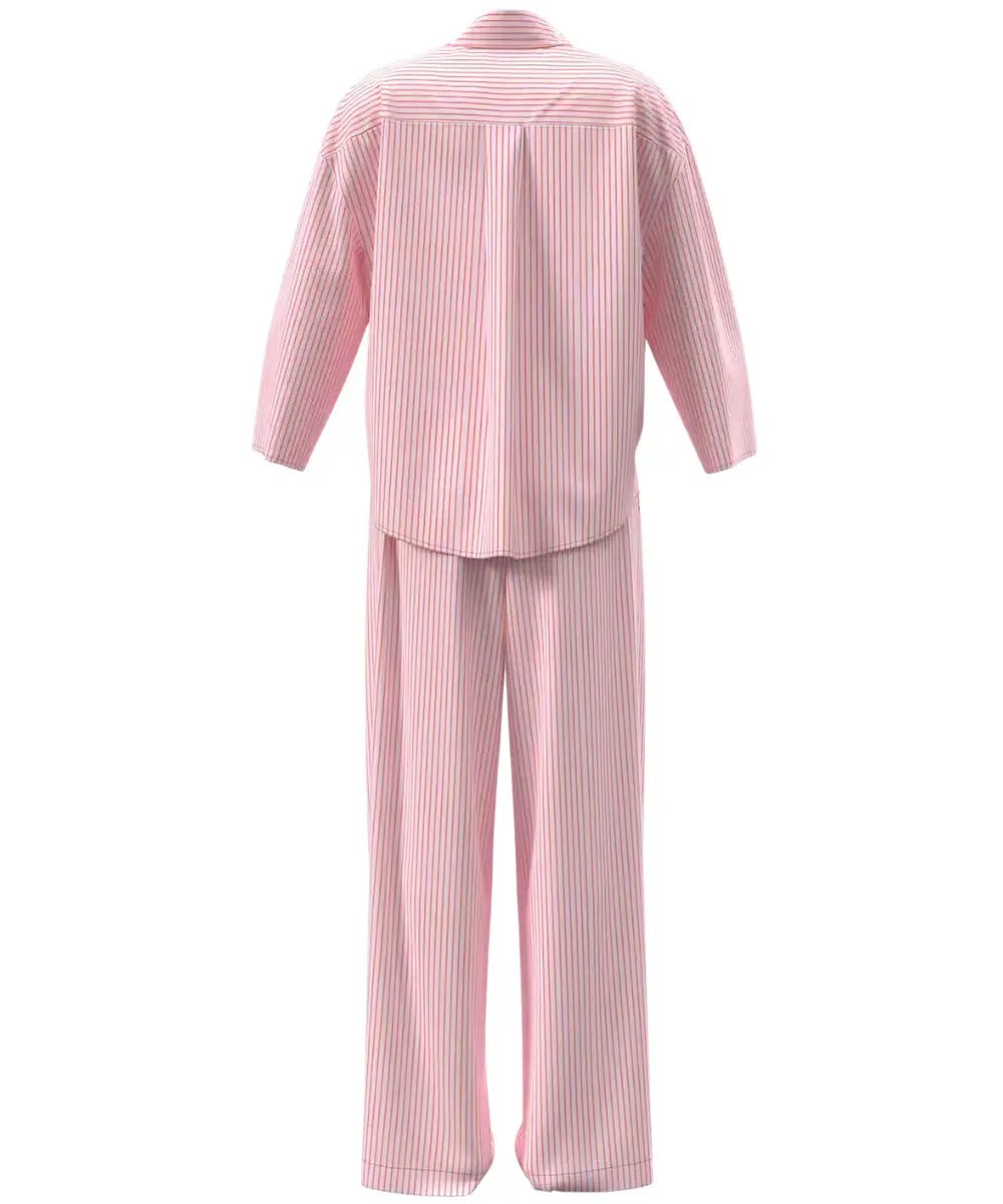Calvin KleinPyjama SetCotton Poplin Sera Stripe Pyjama Set, Cradle PinkBoxers & Briefs