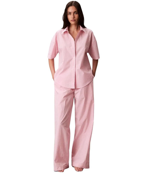 Calvin KleinPyjama SetCotton Poplin Sera Stripe Pyjama Set, Cradle PinkBoxers & Briefs