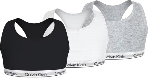 Calvin KleinBralettes 3 - packGirls 3 - Pack Modern Cotton Bralettes, Black/White/GreyBoxers - and - Briefs.net