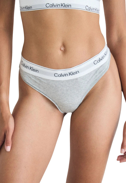 Calvin KleinBriefIcon Cotton Modal High Leg Tanga Brief, Grey HeatherBoxers & Briefs