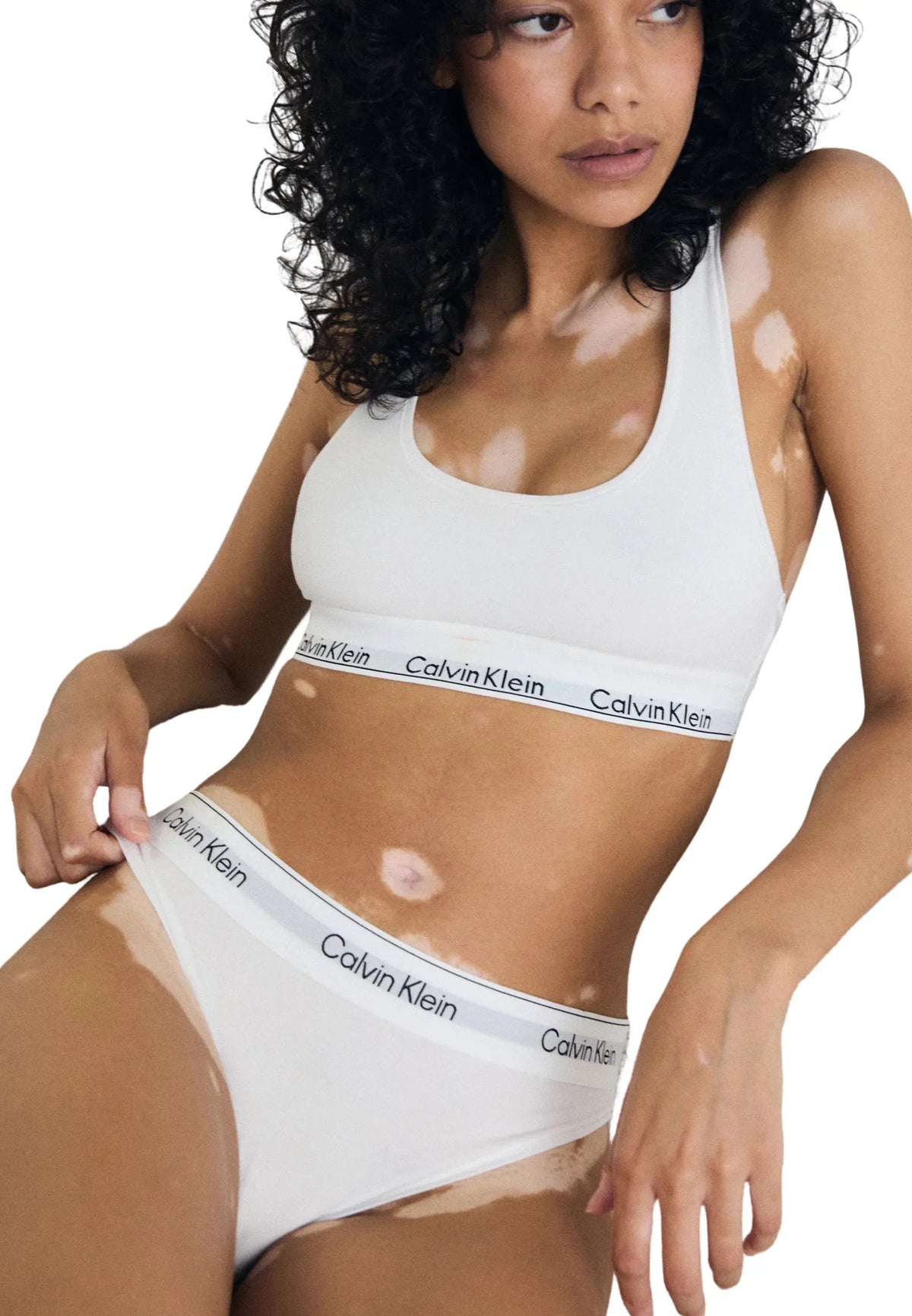 Calvin KleinBriefIcon Cotton Modal High Leg Tanga Brief, WhiteBoxers & Briefs