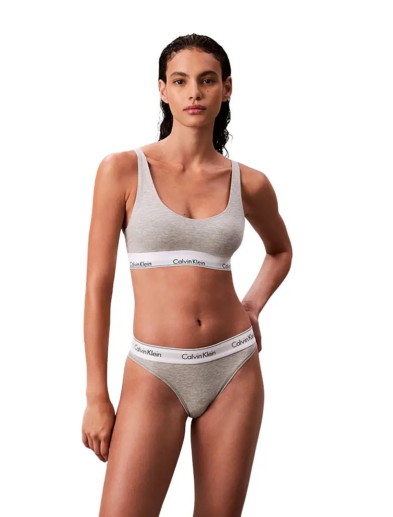 Calvin KleinBraIcon Cotton Modal Lightly Lined Bralette, Grey HeatherBoxers & Briefs