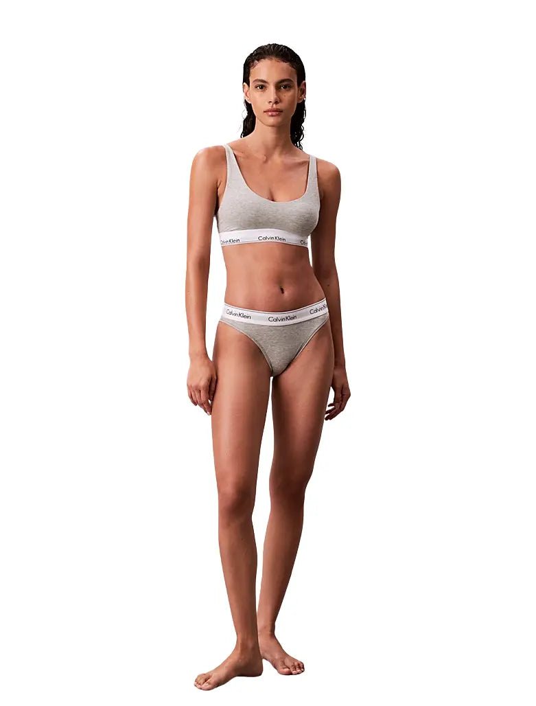 Calvin KleinBraIcon Cotton Modal Lightly Lined Bralette, Grey HeatherBoxers & Briefs