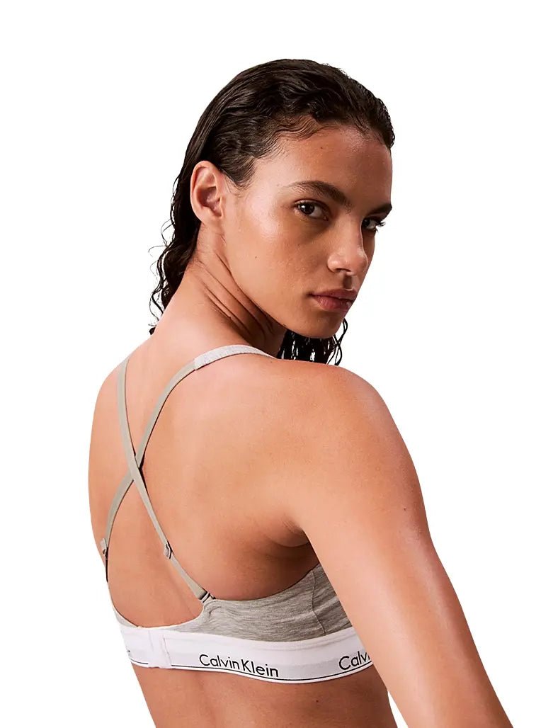 Calvin KleinBraIcon Cotton Modal Lightly Lined Bralette, Grey HeatherBoxers & Briefs