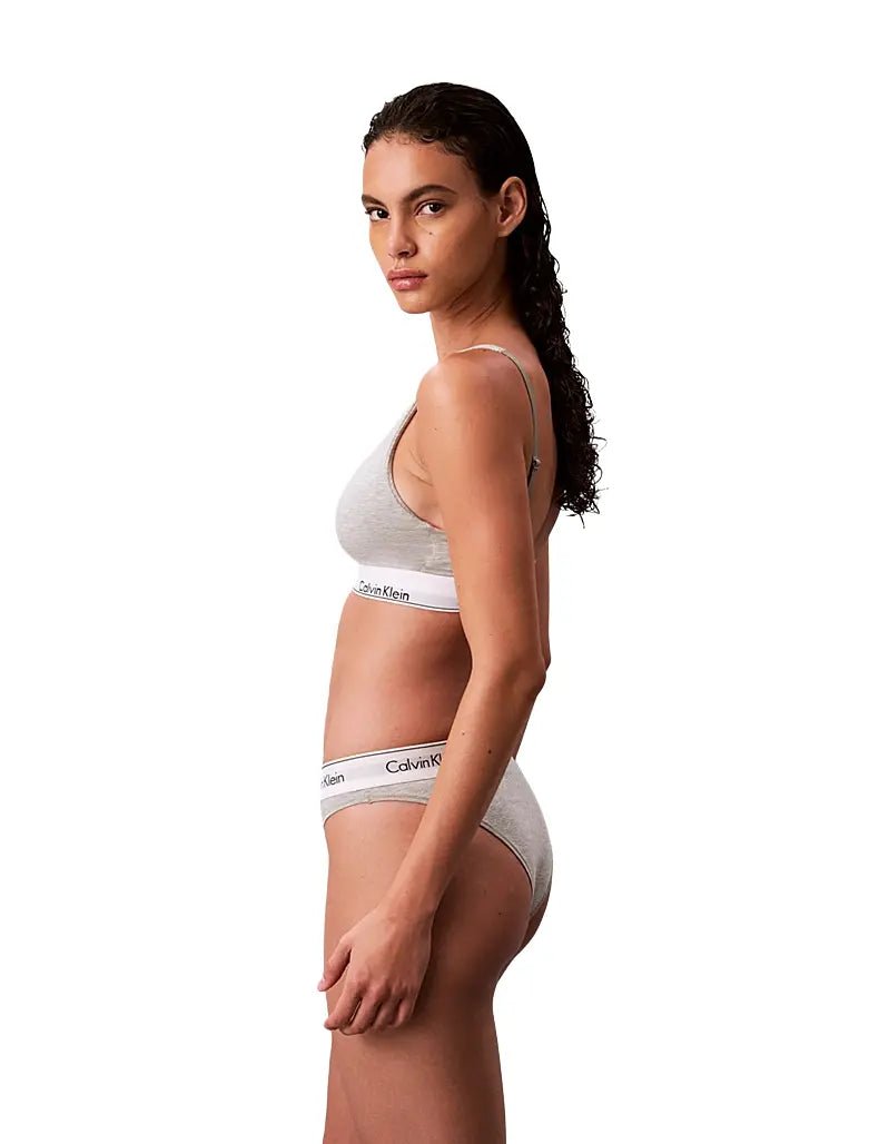 Calvin KleinBraIcon Cotton Modal Lightly Lined Bralette, Grey HeatherBoxers & Briefs