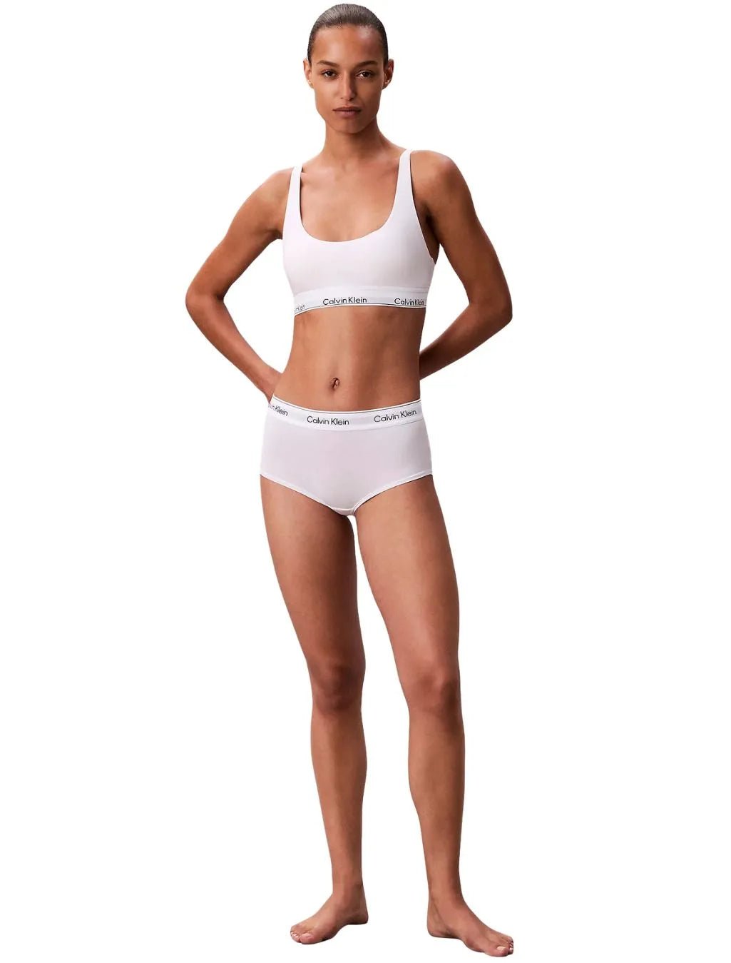 Calvin KleinBraIcon Cotton Modal Lightly Lined Bralette, WhiteBoxers & Briefs