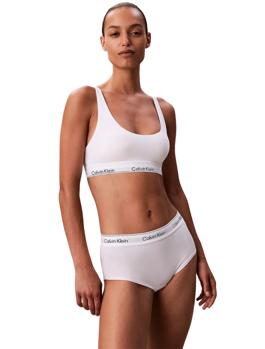 Calvin KleinBraIcon Cotton Modal Lightly Lined Bralette, WhiteBoxers & Briefs