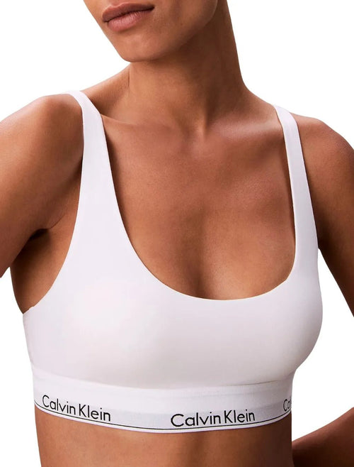 Calvin KleinBraIcon Cotton Modal Lightly Lined Bralette, WhiteBoxers & Briefs