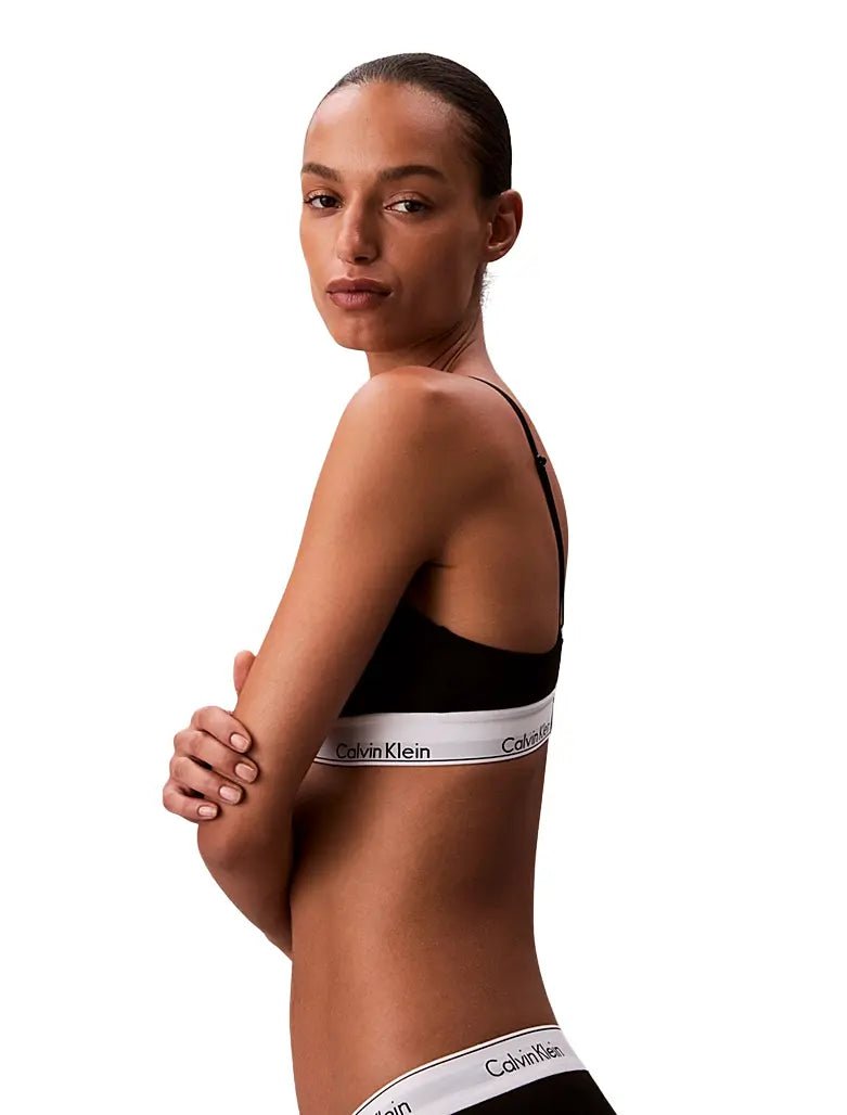 Calvin KleinBraIcon Cotton Modal Lightly Lined Triangle Bra, BlackBoxers & Briefs