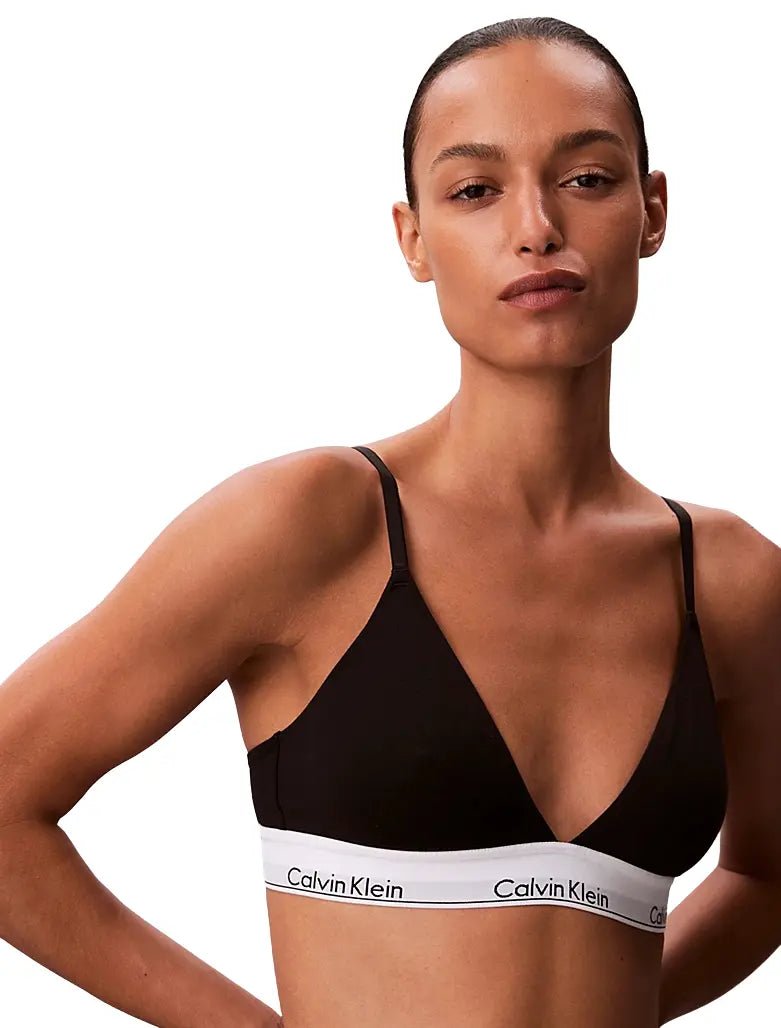 Calvin KleinBraIcon Cotton Modal Lightly Lined Triangle Bra, BlackBoxers & Briefs