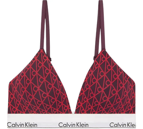 Calvin KleinBraIcon Cotton Modal Lightly Lined Triangle Bra, Dark Berry EmblemBoxers & Briefs