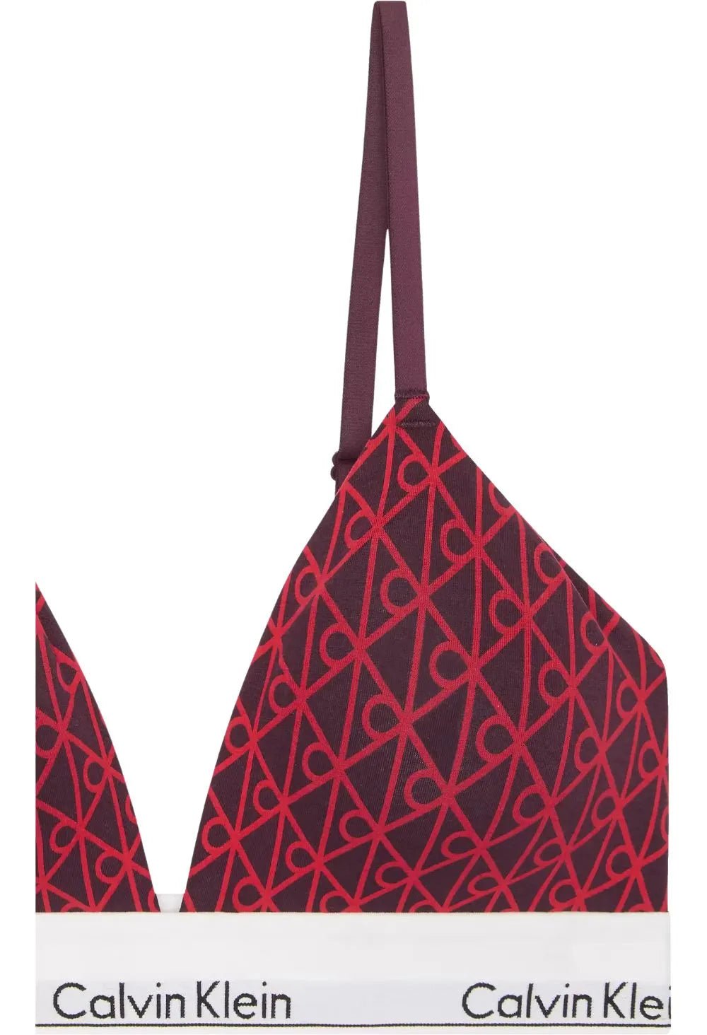 Calvin KleinBraIcon Cotton Modal Lightly Lined Triangle Bra, Dark Berry EmblemBoxers & Briefs