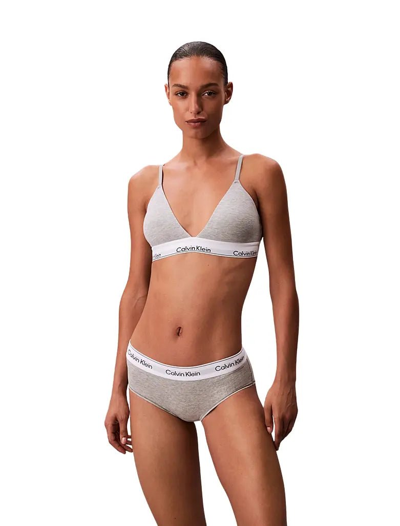 Calvin KleinBraIcon Cotton Modal Lightly Lined Triangle Bra, Grey HeatherBoxers & Briefs