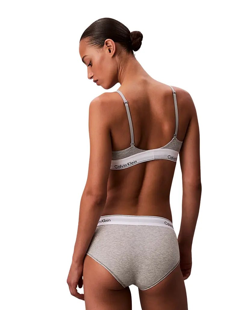 Calvin KleinBraIcon Cotton Modal Lightly Lined Triangle Bra, Grey HeatherBoxers & Briefs