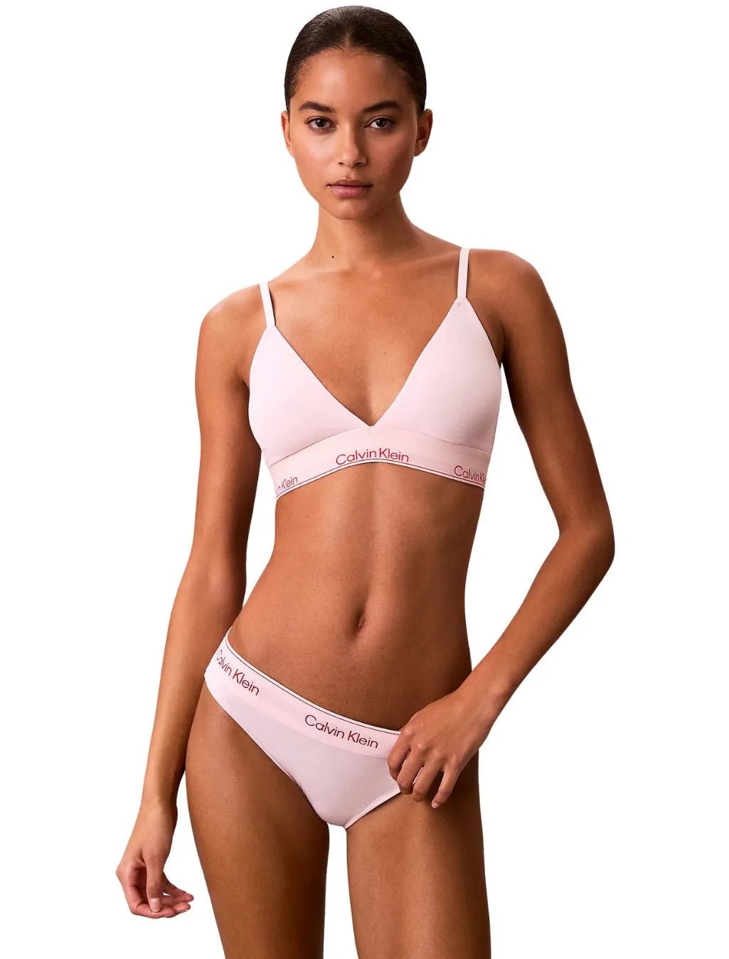 Calvin KleinBraIcon Cotton Modal Lightly Lined Triangle Bra, Potpourri PinkBoxers & Briefs