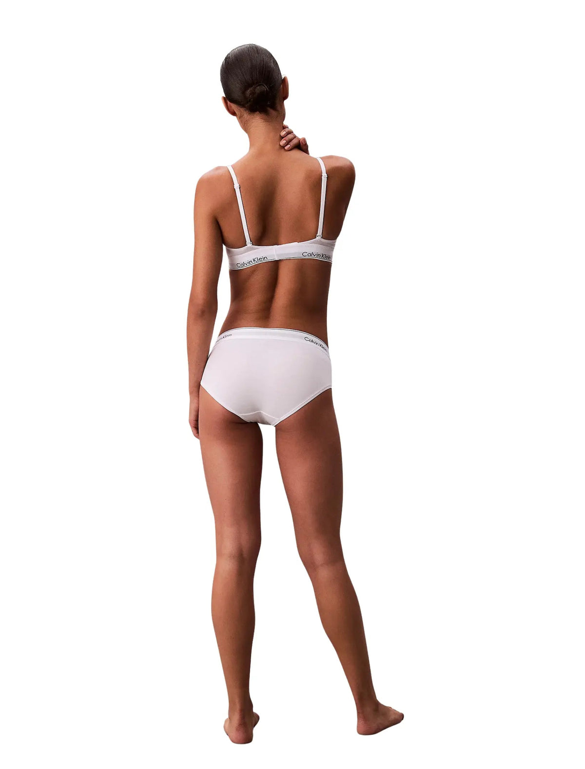 Calvin KleinBraIcon Cotton Modal Lightly Lined Triangle Bra, WhiteBoxers & Briefs