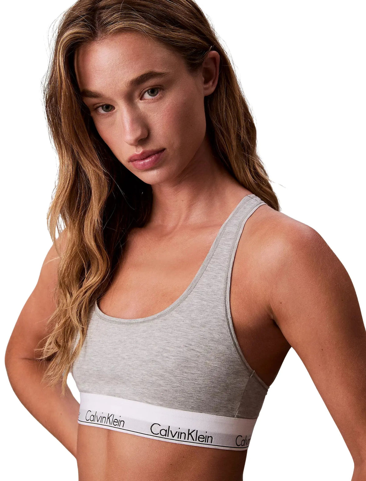 Calvin KleinBraletteIcon Cotton Modal Unlined Bralette, Grey HeatherBoxers & Briefs