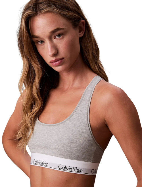 Calvin KleinBraletteIcon Cotton Modal Unlined Bralette, Grey HeatherBoxers & Briefs