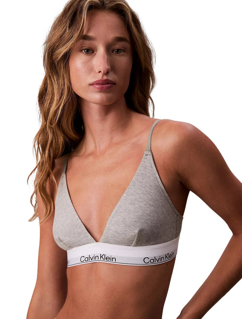 Calvin KleinBraIcon Cotton Modal Unlined Triangle Bra, Heather GreyBoxers & Briefs