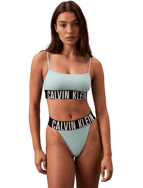 Calvin KleinBriefIntense Power High Leg Thong, Ether BlueBoxers & Briefs