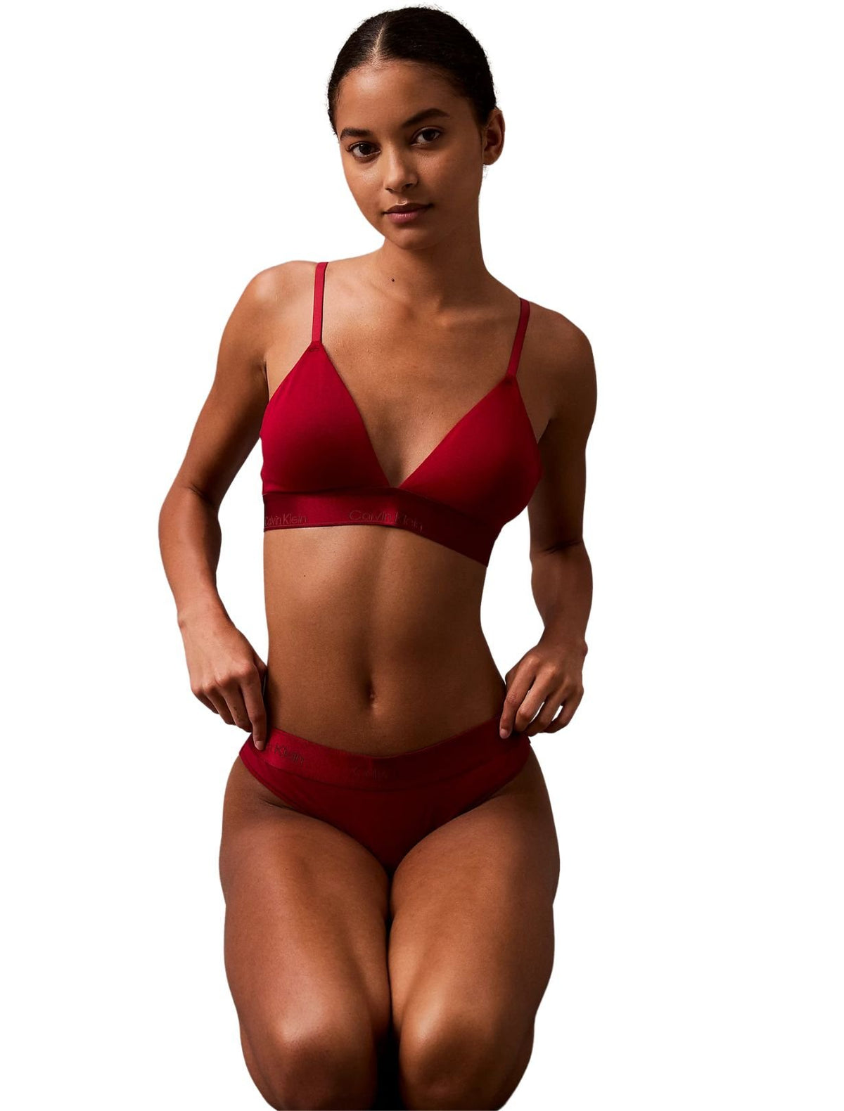 Bikini Bottoms Calvin Klein Zip Bralette Logo Bikini Top Calvin