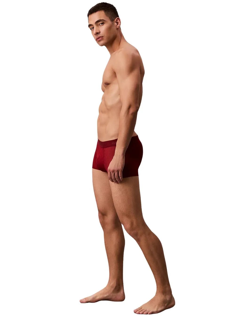 Calvin KleinTrunkMicrofibre Lace Low - Rise Boxer Trunk, Fall BerryBoxers & Briefs