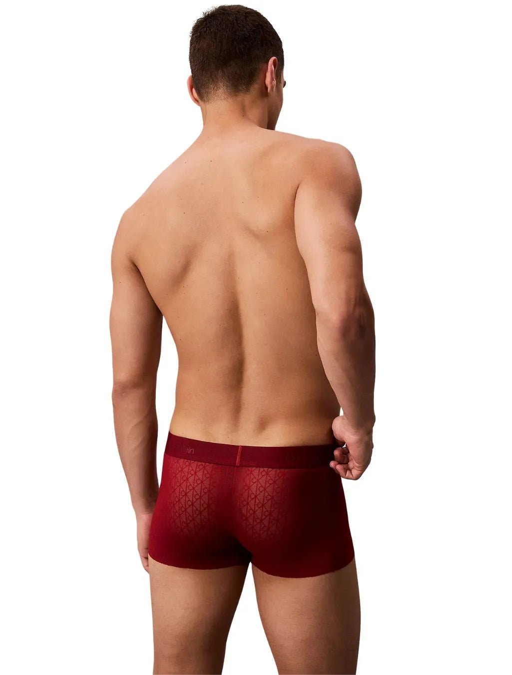 Calvin KleinTrunkMicrofibre Lace Low - Rise Boxer Trunk, Fall BerryBoxers & Briefs
