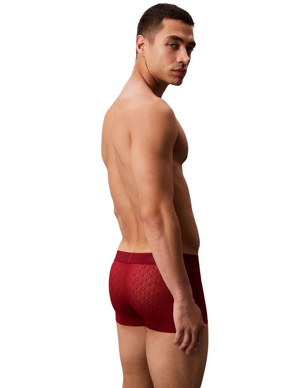 Calvin KleinTrunkMicrofibre Lace Low - Rise Boxer Trunk, Fall BerryBoxers & Briefs
