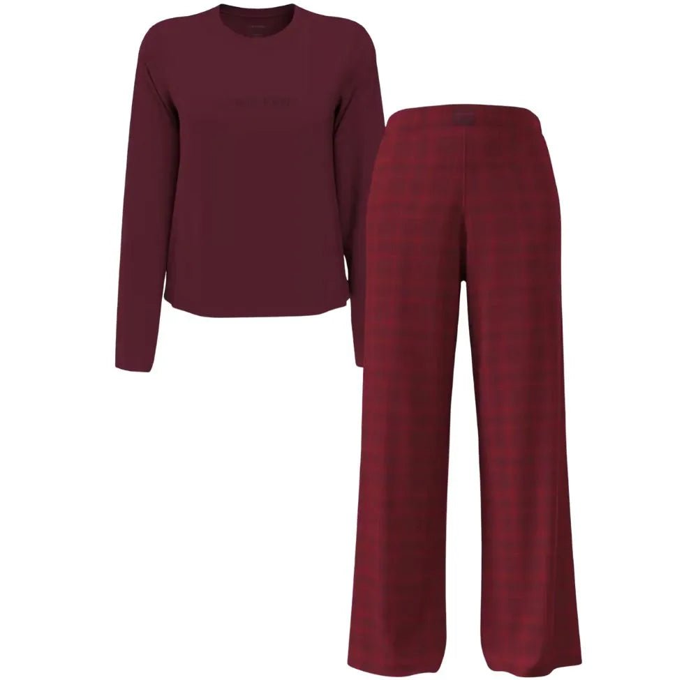 Calvin KleinPyjama SetWomen Check Flannel Pyjama Set, ZinfandelBoxers & Briefs