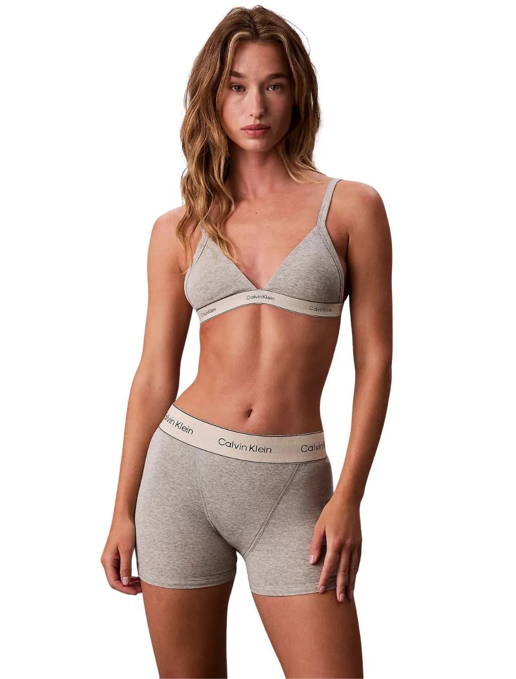 Calvin KleinBoy ShortWomen Heritage Cotton Boxer Brief, Grey HeatherBoxers & Briefs