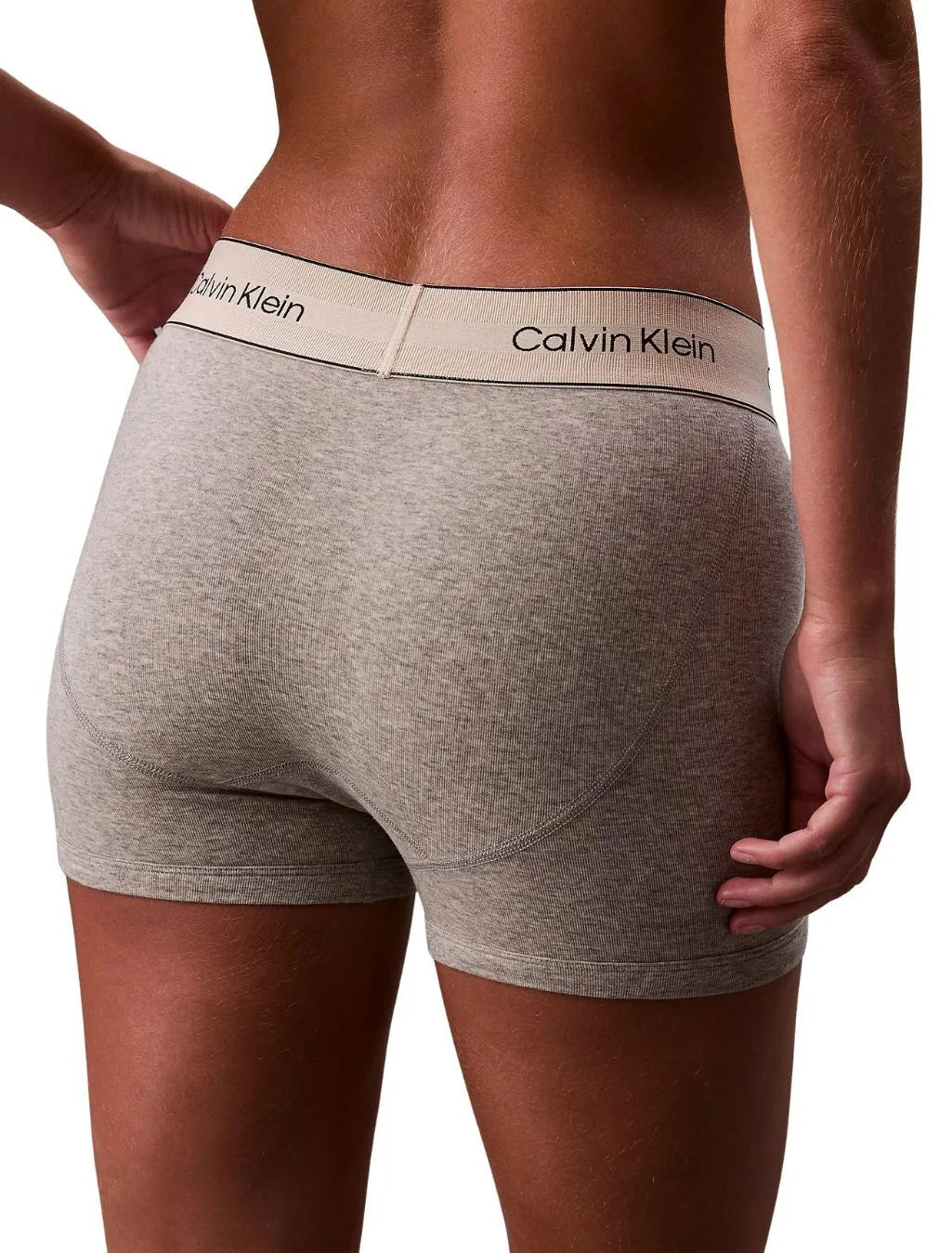 Calvin KleinBoy ShortWomen Heritage Cotton Boxer Brief, Grey HeatherBoxers & Briefs