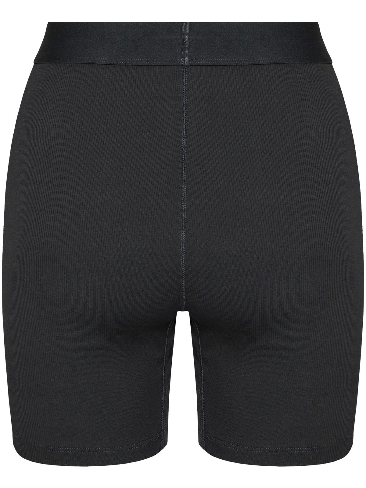 Women Modern Rib Cycling Shorts, Black - Main Image