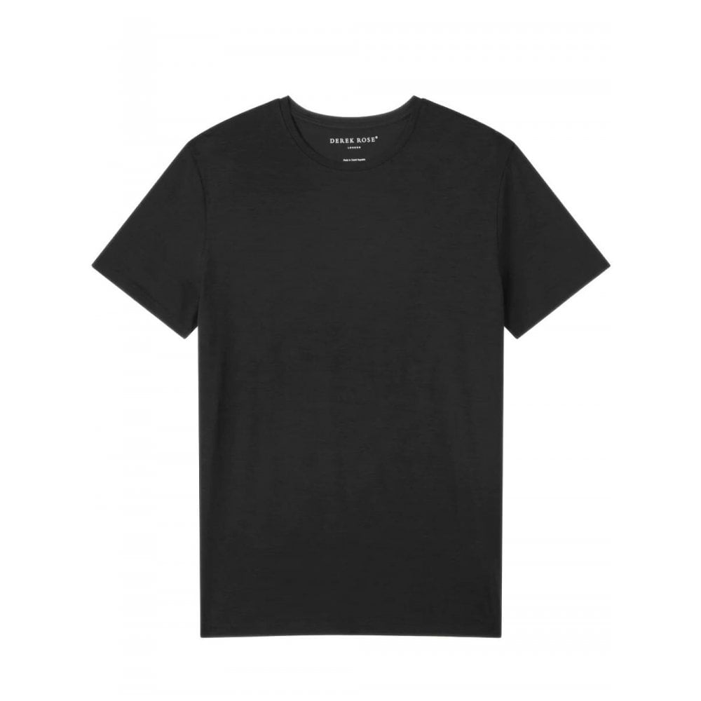 T-shirt extensible en micromodal Basel, noir