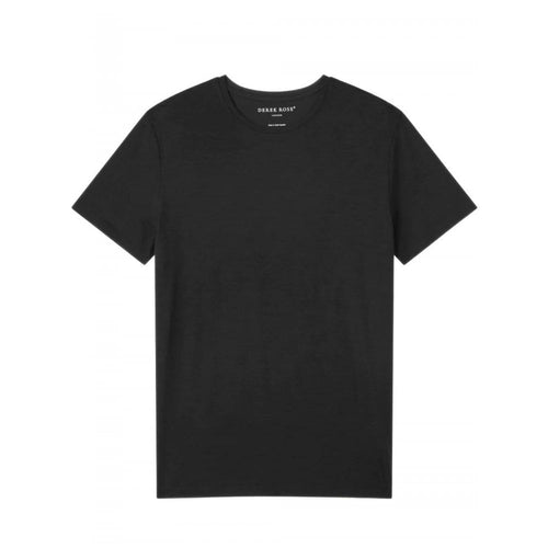 T-shirt extensible en micromodal Basel, noir