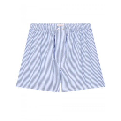 James Stripe Classic-Fit Cotton Boxer Shorts, Light Blue