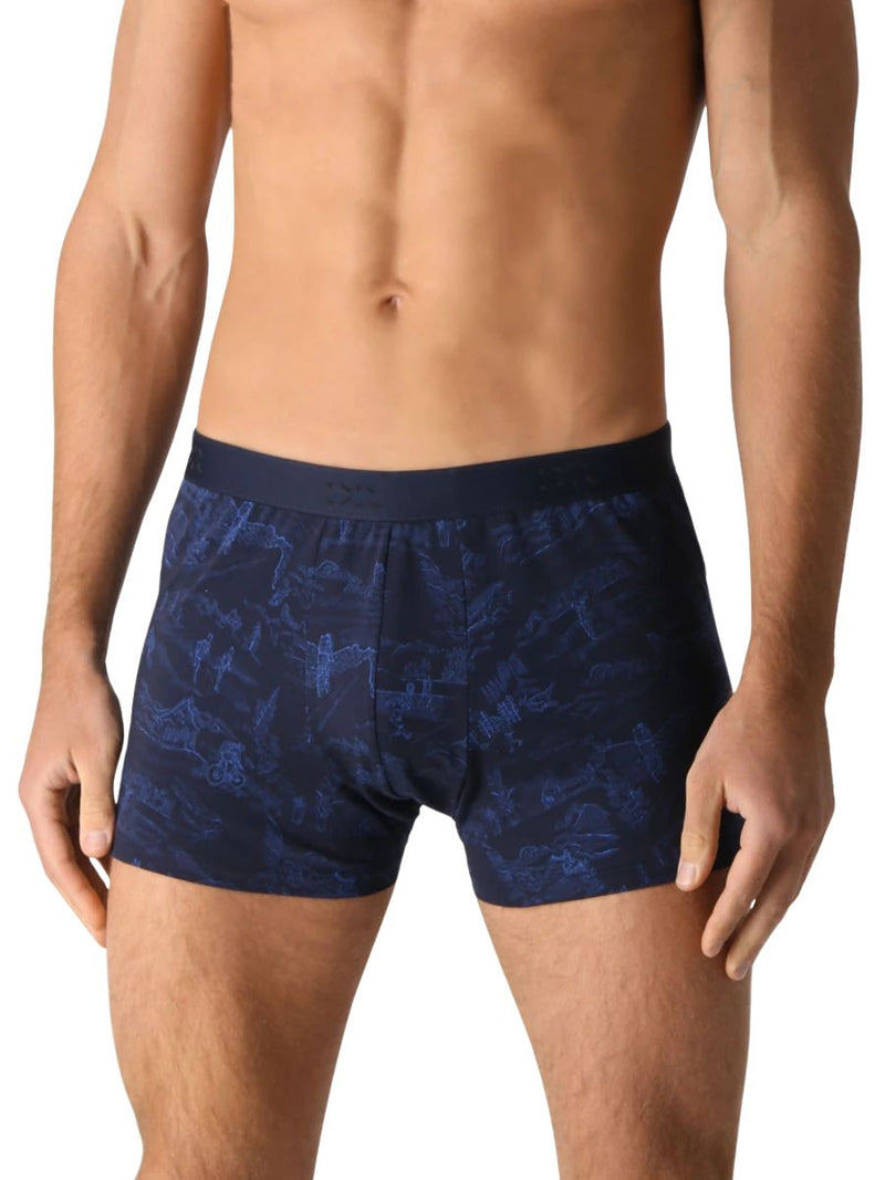 Derek RoseTrunkToile 7 Print Pima Cotton Boxer Trunk, NavyBoxers - and - Briefs.net