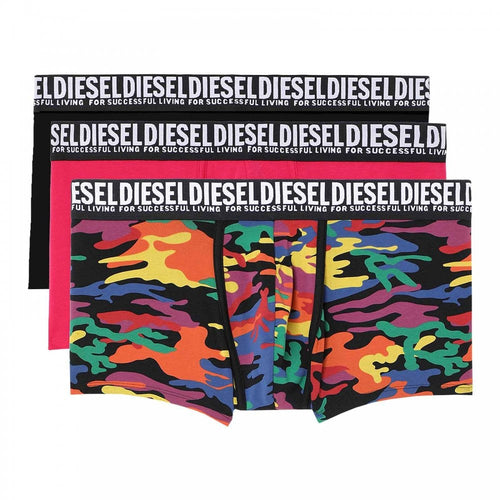 3-Pack Cotton Stretch Boxer Trunk, Camo Print / Pink / Black